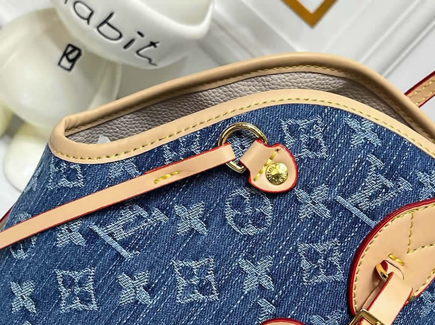 ルイ・ヴィトン モノグラム ネヴァーフル MM ブルー M28052 - 画像 (7)