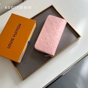 ルイ・ヴィトン モノグラム・ヴェルニ ジッピー・ウォレット ローズ・バレリーヌ M60017