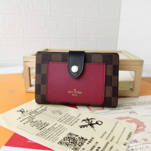 ルイ・ヴィトン ダミエ・エベヌ ジュリエット コンパクトウォレット ボルドー M69433