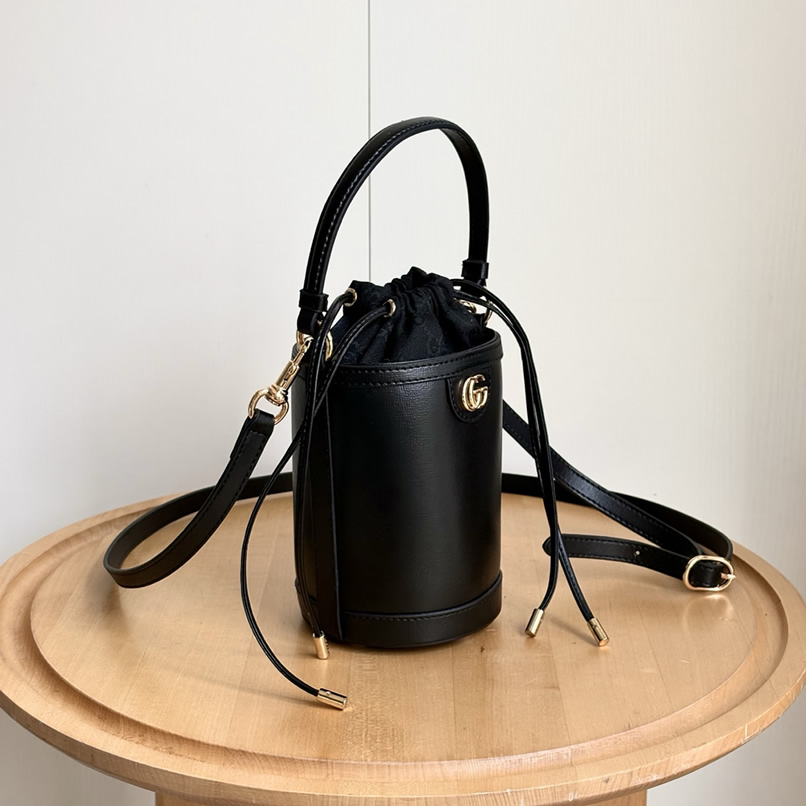 GUCCI アフロディテ ミニ バケットバッグ ブラック レザー 760201 - 画像 (2)