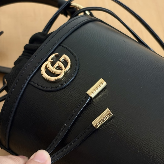 GUCCI アフロディテ ミニ バケットバッグ ブラック レザー 760201 - 画像 (6)