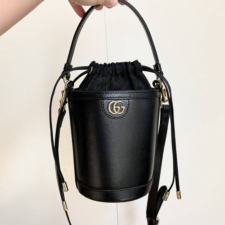 GUCCI アフロディテ ミニ バケットバッグ ブラック レザー 760201 - 画像 (9)