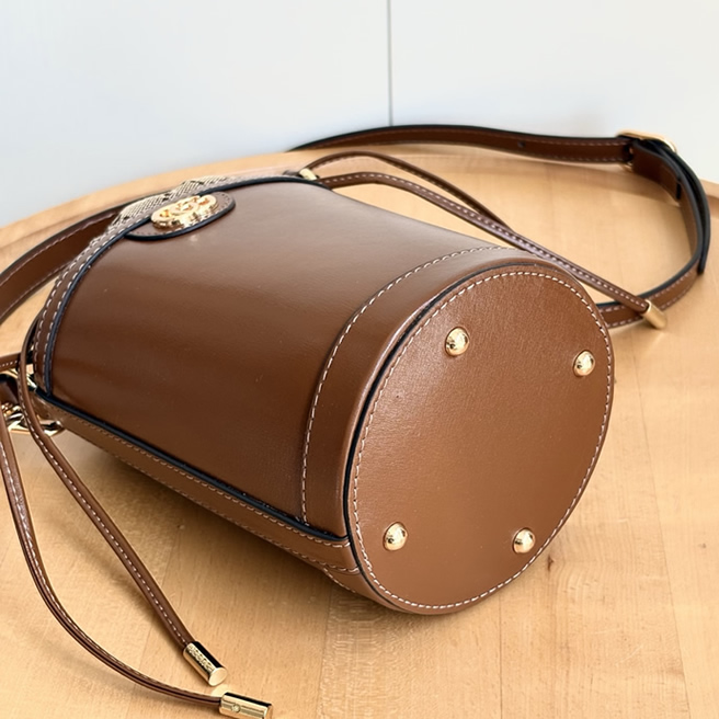 GUCCI アフロディテ ミニ バケットバッグ ブラウン レザー 760201 - 画像 (5)