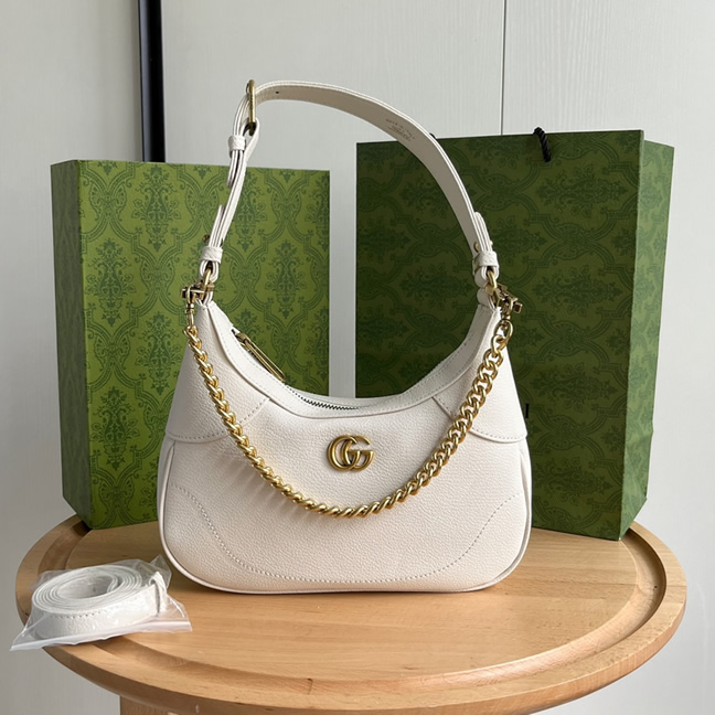 GUCCI アフロディテ スモール ショルダーバッグ ホワイト レザー 731817