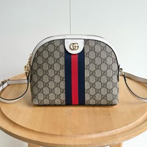 GUCCI オフィディア GG スモール ショルダーバッグ ホワイト レザー 499621