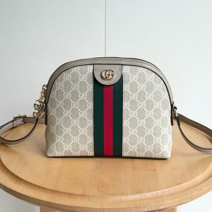 GUCCI オフィディア GG スモール ショルダーバッグ グレー キャンバス 499621