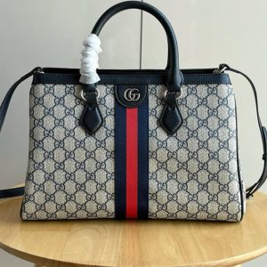 GUCCI オフィディア GG ミディアム トートバッグ ネイビー 836839