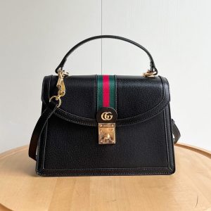 GUCCI オフィディア GG ミディアム トップハンドルバッグ ブラック 651055