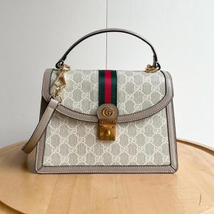 GUCCI オフィディア GG ミディアム トップハンドルバッグ ベージュ 651055