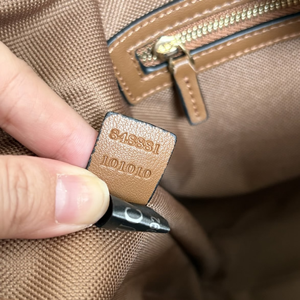 GUCCI グッチ シグネチャー レザー ミディアム トートバッグ ブラウン GU848881 - 画像 (9)