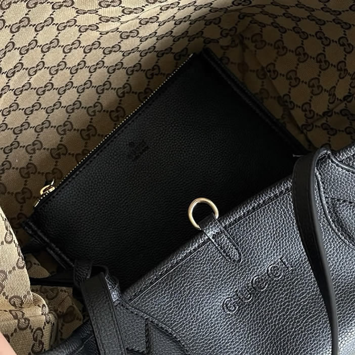 GUCCI グッチ リバーシブル レザー トートバッグ ブラック ラージ GU839112 - 画像 (8)