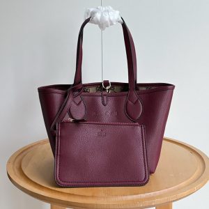 GUCCI グッチ リバーシブル レザー ミディアム トートバッグ ボルドー GU839124