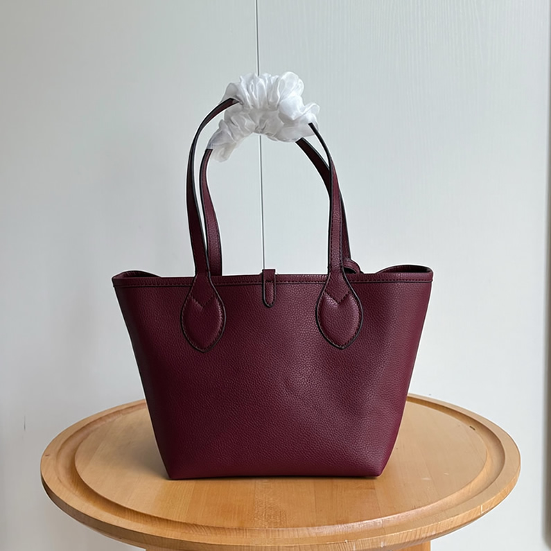 GUCCI グッチ リバーシブル レザー ミディアム トートバッグ ボルドー GU839124 - 画像 (3)