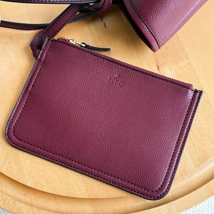 GUCCI グッチ リバーシブル レザー ミディアム トートバッグ ボルドー GU839124 - 画像 (5)