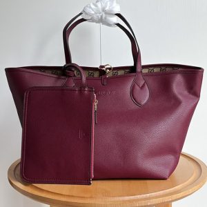 GUCCI グッチ リバーシブル レザー トートバッグ ボルドー ラージ GU839112