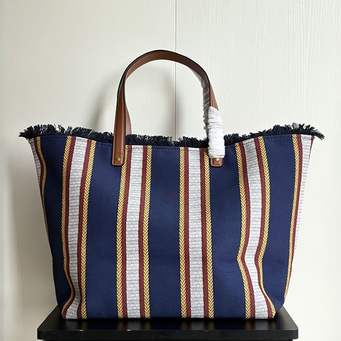 GUCCI グッチ ロゴ ストライプ キャンバス トートバッグ マルチカラー GU818771 - 画像 (3)
