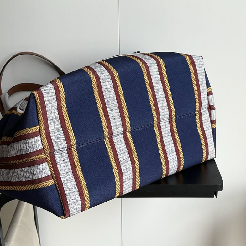 GUCCI グッチ ロゴ ストライプ キャンバス トートバッグ マルチカラー GU818771 - 画像 (4)