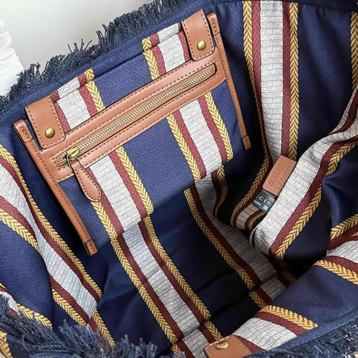 GUCCI グッチ ロゴ ストライプ キャンバス トートバッグ マルチカラー GU818771 - 画像 (7)