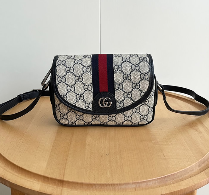 GUCCI グッチ オフィディア GG スモール ショルダーバッグ ベージュ&ブルー GU772239