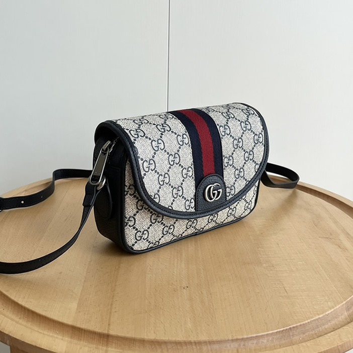 GUCCI グッチ オフィディア GG スモール ショルダーバッグ ベージュ&ブルー GU772239 - 画像 (2)