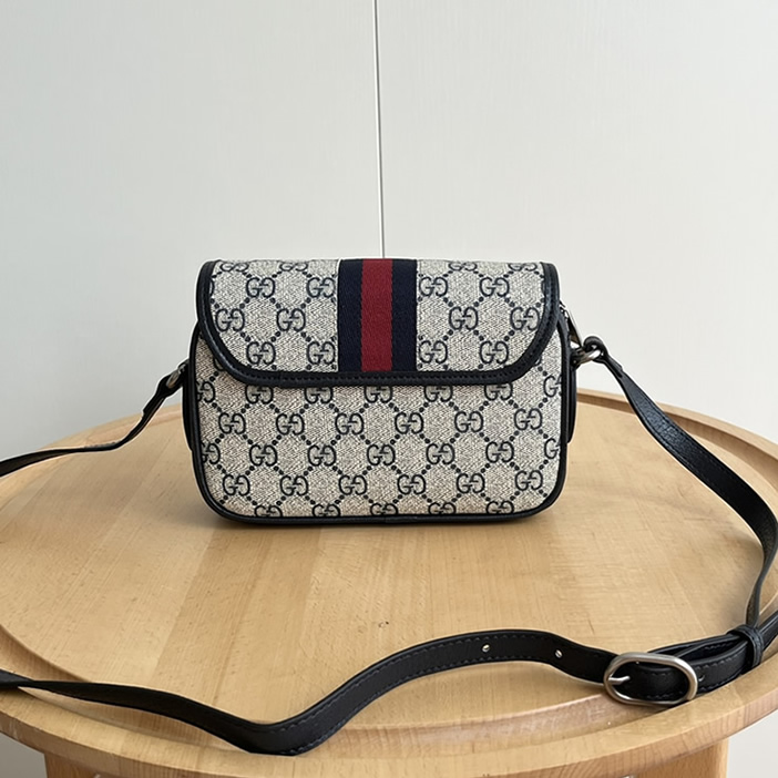 GUCCI グッチ オフィディア GG スモール ショルダーバッグ ベージュ&ブルー GU772239 - 画像 (3)