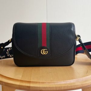 GUCCI グッチ オフィディア レザー ショルダーバッグ ブラック GU722117