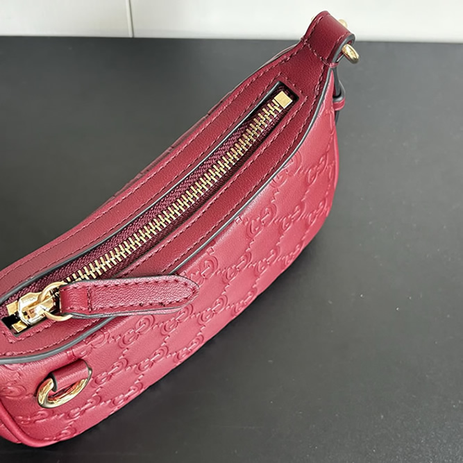GUCCI GG マトラッセ レザー ミニバッグ レッド GU847091 - 画像 (7)