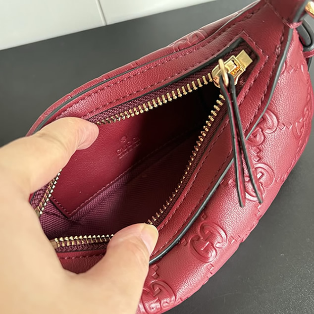 GUCCI GG マトラッセ レザー ミニバッグ レッド GU847091 - 画像 (8)