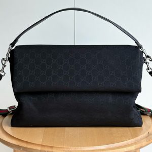 グッチ GGキャンバス 2WAY ショルダーバッグ ブラック Large GU821616