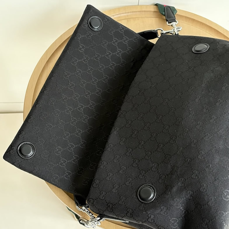 グッチ GGキャンバス 2WAY ショルダーバッグ ブラック Large GU821616 - 画像 (8)
