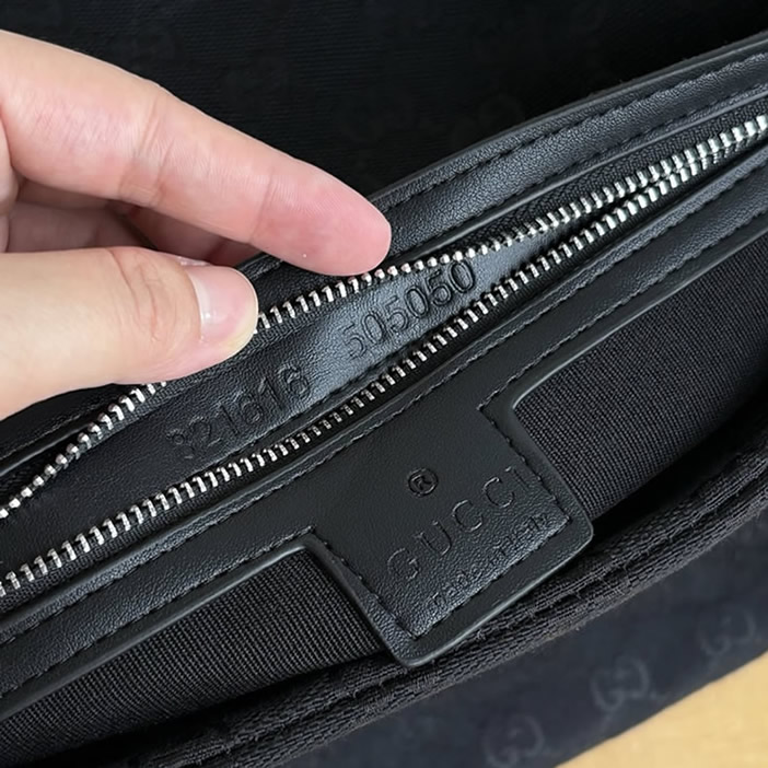 グッチ GGキャンバス 2WAY ショルダーバッグ ブラック Large GU821616 - 画像 (9)