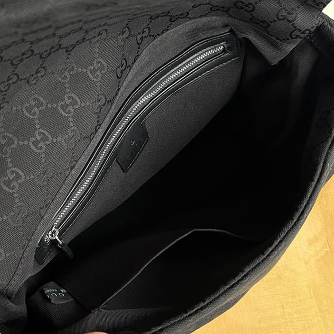 グッチ GGキャンバス 2WAY ショルダーバッグ ブラック Large GU821616 - 画像 (10)