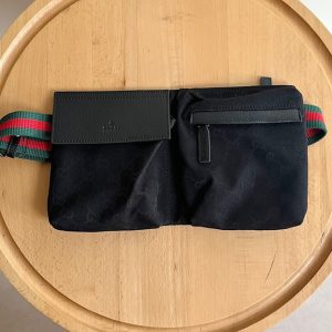 グッチ GGキャンバス ウエストポーチ ブラック GU28566