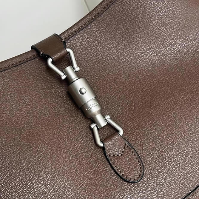 GUCCI ジャッキー 1961 スモール レザー ショルダーバッグ ダークブラウン GU863136 - 画像 (3)