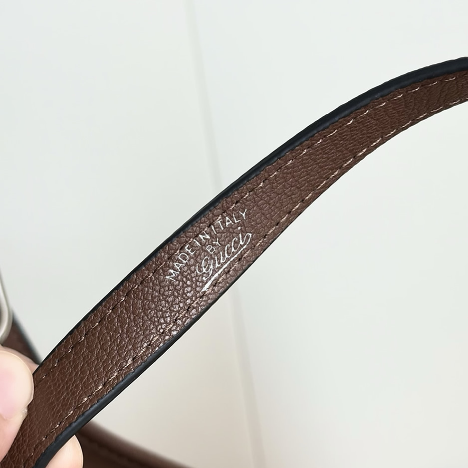 GUCCI ジャッキー 1961 スモール レザー ショルダーバッグ ダークブラウン GU863136 - 画像 (6)
