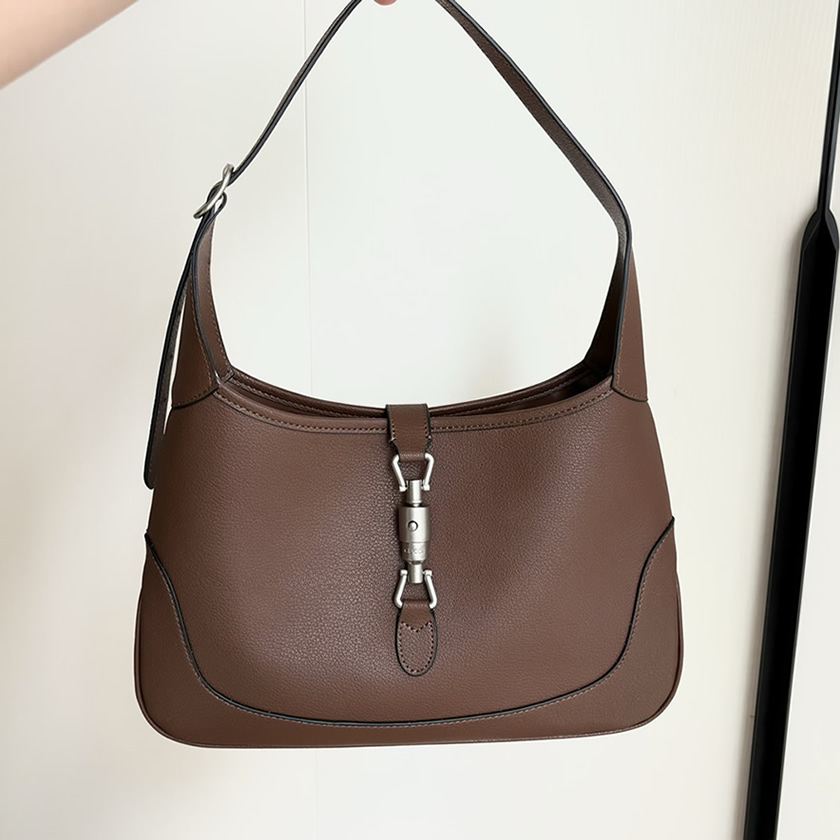 GUCCI ジャッキー 1961 スモール レザー ショルダーバッグ ダークブラウン GU863136 - 画像 (9)