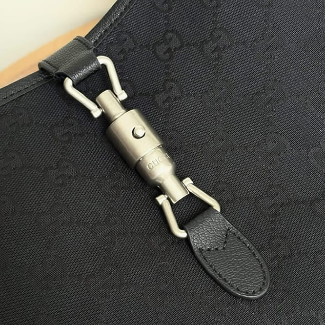 GUCCI ジャッキー 1961 スモール ショルダーバッグ GGキャンバス ブラック GU863136 - 画像 (3)