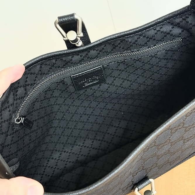 GUCCI ジャッキー 1961 スモール ショルダーバッグ GGキャンバス ブラック GU863136 - 画像 (7)