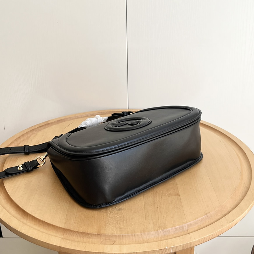 GUCCI ブロンディ スモール トップハンドルバッグ ブラック レザー GU815714 - 画像 (5)