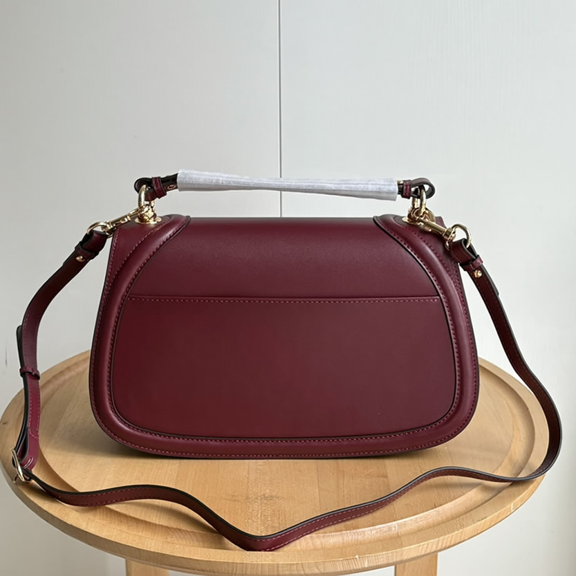GUCCI ブロンディ スモール トップハンドルバッグ ボルドー レザー GU815716 - 画像 (5)