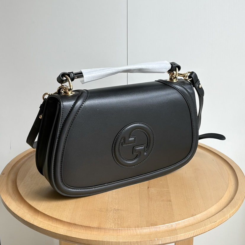 GUCCI ブロンディ スモール トップハンドルバッグ ブラック レザー GU815716 - 画像 (2)