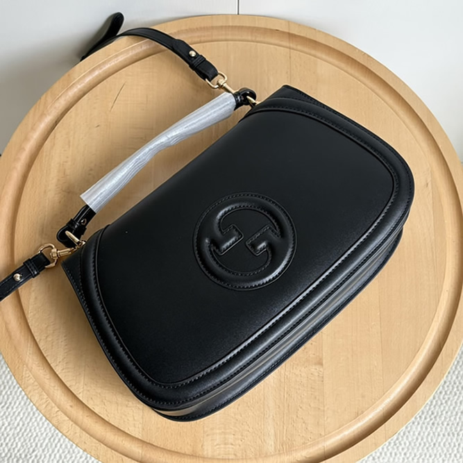 GUCCI ブロンディ スモール トップハンドルバッグ ブラック レザー GU815716 - 画像 (5)
