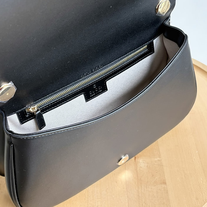GUCCI ブロンディ スモール トップハンドルバッグ ブラック レザー GU815716 - 画像 (7)