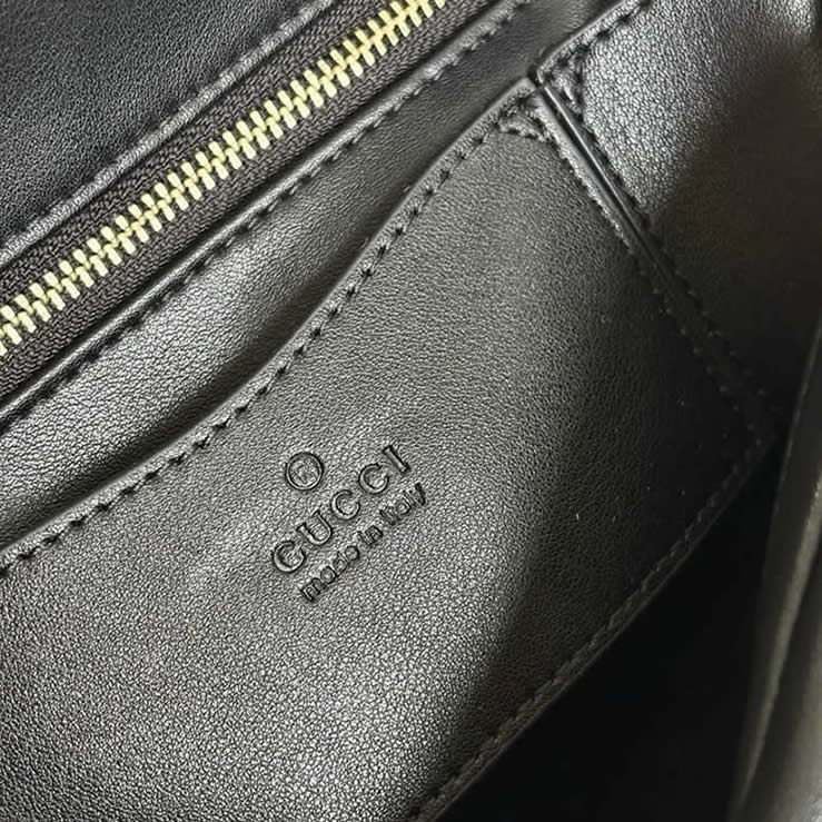 GUCCI GGマーモント ミニ トップハンドルバッグ キルティングレザー ブラック GU806017 - 画像 (7)