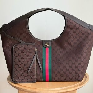 GUCCI オフィディア ラージ トートバッグ ブラウン GU853971