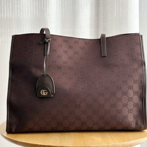 GUCCI GGキャンバス トートバッグ ブラウン GU875056