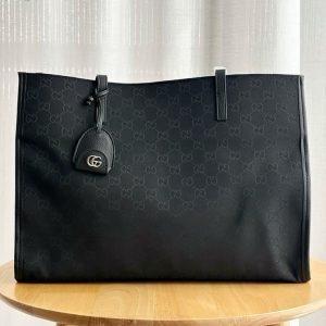 GUCCI GGキャンバス トートバッグ ブラック GU875056