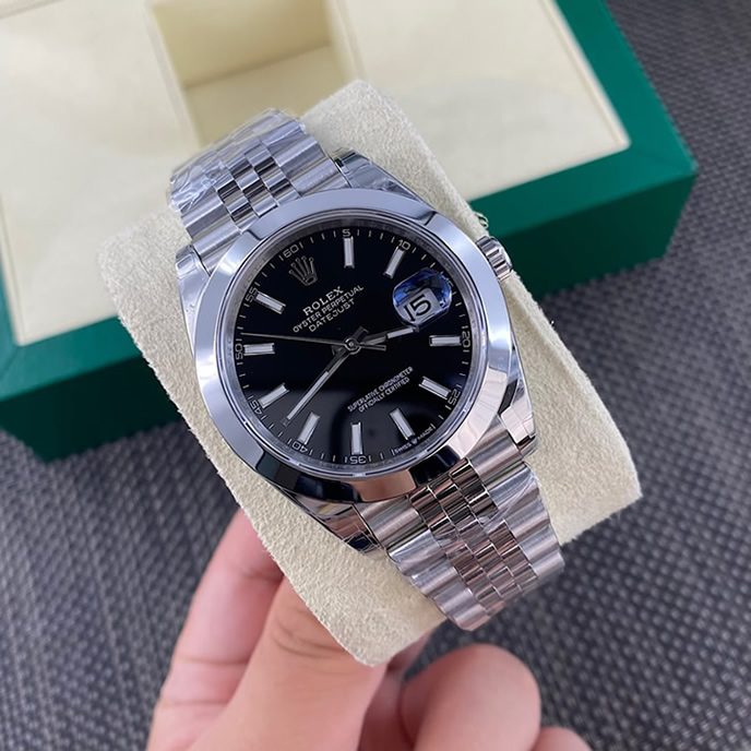 ROLEX ロレックス デイトジャスト 41 ブラック文字盤 メンズ 腕時計 126300