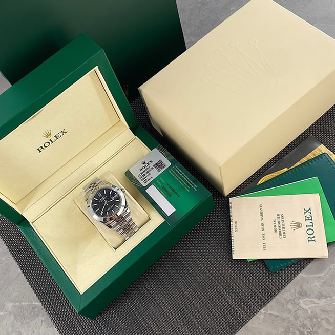ROLEX ロレックス デイトジャスト 41 ブラック文字盤 メンズ 腕時計 126300 - 画像 (2)