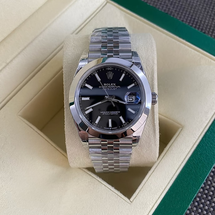 ROLEX ロレックス デイトジャスト 41 ブラック文字盤 メンズ 腕時計 126300 - 画像 (3)